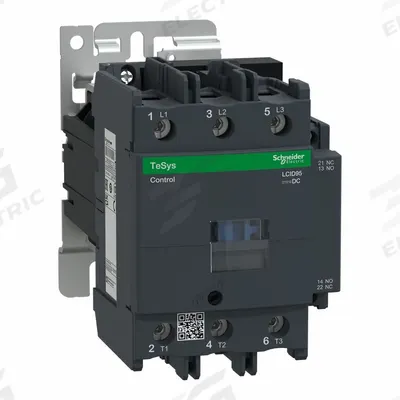 SCHNEIDER Magnetic Contactor: Non-Reversing, 3 Poles, 3NO Contacts, 95 A - Non-Reversing IEC Contactors