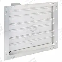 19"H-W 12"L Squ Alum Mtrzd Contrl Damper: 12 in L, 19 in H, 19 in W, 1 1/2 in Flange Wd, Aluminum (MPN 4C560). Key specifications — Nameplate Voltage: 100/240V AC; Blade Type: Flat Blade; Brand: DAYTON; Maximum Air Velocity: 3500 fpm; Switch Action: Normally Open.