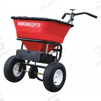 BUYERS PRODUCTS Manual Walk-Behind Spreader: Landscape, Lawn and Agriculture, 100 lb Capacity, Steel (MPN 3042650). Key specifications — Flow Control: Manual Lever; Brand: BUYERS PRODUCTS; Frame Material: Steel; Spread Width - Maximum: 25 ft.