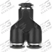 AIGNEP USA Push-Fit Wye Fitting: 10 mm OD x 10 mm OD x 10 mm OD Size, Nylon, 1 29/32 in Overall Lg (MPN 55310-10). Key specifications — Brand: AIGNEP USA.
