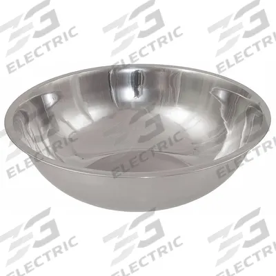 CRESTWARE Mixing Bowl: 20 qt Capacity, Stainless Steel, 18 7/8 in Outside Dia - Heavy Duty Mixing Bowls