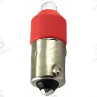 EATON Compact LED Bulb: LED, Miniature Bayonet (BA9s), (T) Tubular, T3-1/4, 24V AC/DC, 0.5 W Watt (MPN E22LED024RN). Key specifications — Light Color: Red; Voltage: 24V AC/DC; Brand: EATON; Bulb Shape: T3-1/4.