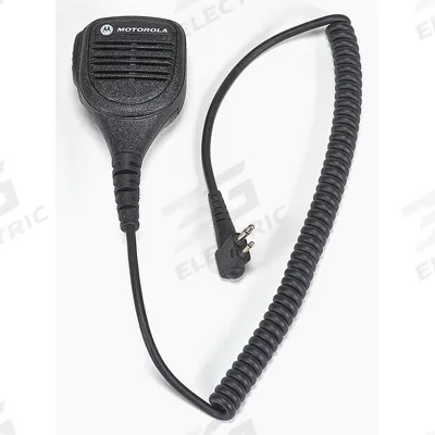 MOTOROLA Speaker Microphone: Fits Motorola, 24 in Cord, Push To Talk, Windporting - Motorola-Compatible Microphones & Speakers