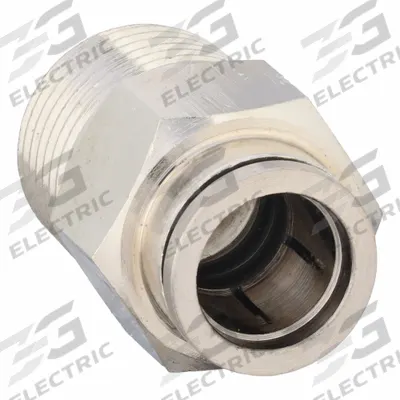 APPROVED VENDOR Push-Fit Adapter Fitting: 3/8 in OD x 3/8 in Pipe Size - Nickel-Plated Brass Tube Fittings