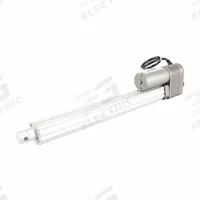 DUFF-NORTON Linear Actuator: LT, 112 lbf Rated Load, 9.8 in Stroke, 24V DC, IP66 (MPN LT100-2-250P). Key specifications — Nut Material: Plastic; Position Feedback Option: Potentiometer.