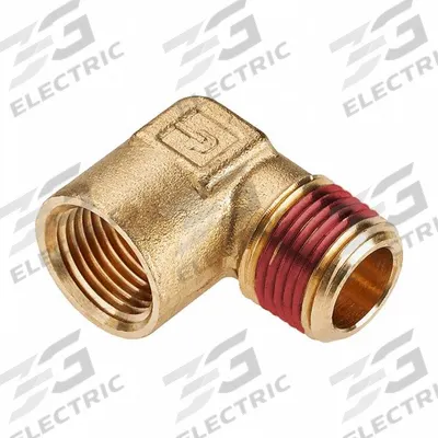 PARKER Metal Pipe Elbow: 90° Elbow, 3/8 in x 3/8 in, Female NPT Threaded x Male NPT Threaded - Threaded High-Pressure Pipe Fittings