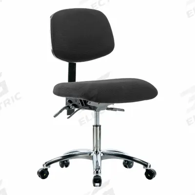 APPROVED VENDOR Chair: Fabric, Armless, Ht Range 19 in to 24 in, 18 1/2 in Seat Wd, 17 in Seat Dp - Fabric ESD Chairs