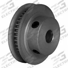 DAYTON Timing Pulley: Modified Curvilinear, Fixed, For GT Timing Belt Section, For 3 mm Belt Wd (MPN 42-2P03M6FA6). Key specifications — Brand: DAYTON; Finish: Clear Anodized; For Belt Series: Powerhouse®.