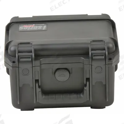 SKB Protective Case: 7 3/8 in x 9 3/8 in x 6 1/8 in Inside, No Foam, Black - Suitcase-Style Cases