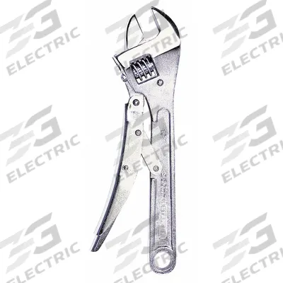 STANLEY Adjustable Wrench: Alloy Steel, Chrome, 10 in Overall Lg, 1 1/4 in Jaw Capacity - Lever-Locking Adjustable Wrenches