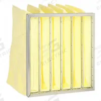 GRAINGER Pocket Air Filter: 20 in x 20 in x 12 in, MERV 14, Yellow, Synthetic, 6 Pockets (MPN 2JUW2). Key specifications — Display Sell UOM: EA; Brand: GRAINGER; Media Material: Synthetic; Performance Rating: MERV 14.