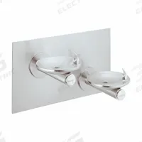 ELKAY Bi-Level Fountain: On-Wall, 21 15/16 in Ht, Front Push Button, Non-Refrigerated, Gray (MPN EDFPBM117C). Key specifications — Housing Color: Gray; Brand: ELKAY; Housing Material: Stainless Steel; Housing Finish: Stainless; Chilling Capacity: Non-Refrigerated.