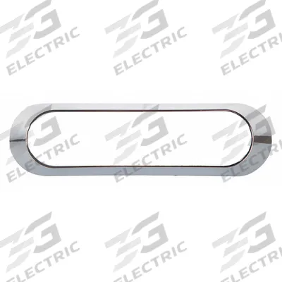 MAXXIMA Bezel: Bezel, Silver, Plastic, 5 7/8 in Lg, 1 1/2 in Ht, 29/32 in Wd - Vehicle Light Mounts & Brackets