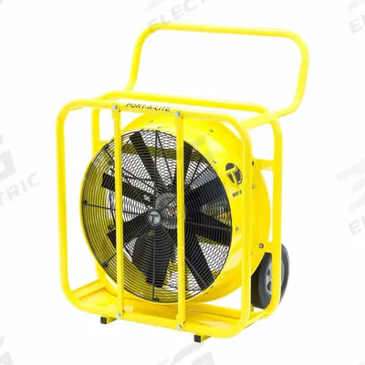 TEMPEST Cooling Fan: 24 in Blade Dia, 230V AC, Mobile, 2 hp, Direct Drive - Hazardous-Location Industrial Floor Fans