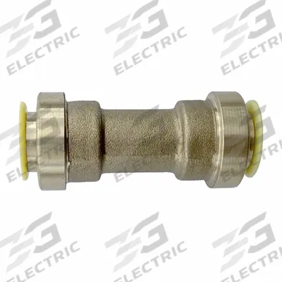 QUICKFITTING Push-Fit Union Fitting: 7/8 in OD x 7/8 in OD Size - Removable Brass Push-to-Connect Tube Fittings