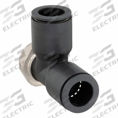 LEGRIS Push-Fit Tee Fitting: 10 mm OD x 10 mm OD x 1/4 in Pipe Size, Tube x Tube x MBSPP - Nylon & Nickel-Plated Brass Tube Fittings