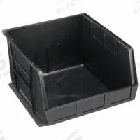 QUANTUM STORAGE SYSTEMS ESD Conductive Bin: 16 1/2 in x 18 in x 11 in, Black, Label Holder Included (MPN QUS270CO). Key specifications — Electrostatic Discharge: Electrostatic Discharge Conductive; Brand: QUANTUM STORAGE SYSTEMS; % Recycled Content: 0%.