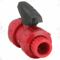 CHEMTROL Manual Two-Way Ball Valve: 1/2 in, PVDF, Straight, Socket x Socket, Full Port Ball Port (MPN S65TB-V 1/2). Key specifications — Brand: CHEMTROL; Handle: Lever.