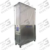 HEPACART Particle Containment Enclosure: 29 in Overall Wd, 80 in Overall Lg, 120 1/2 in Overall Ht (MPN HC74C-000002). Key specifications — attr1058165: HEPACART; attr1058164: HC74C-000002; attr1058188: CMR Clean Mat Refills; attr1058192: Lighting; attr1058207: Particle Containment Unit.