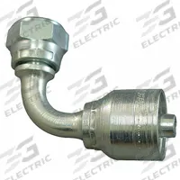AEROQUIP Hydraulic Crimp Fitting: Steel x Steel, 90° Elbow, -8 For Hose Dash Size, BSPP x Crimp (MPN 4S8BFB8). Key specifications — attr296014: Female x Genderless; attr303771: AEROQUIP; attr296012: -8; attr296015: BSPP x Crimp; attr296017: 1/2"-14.