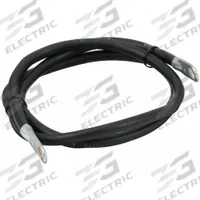 ROAD POWER Battery Cable with Lugs: Switch to Start Cable, 4 ga Wire Size, 45 in Overall Lg, Black (MPN SS45-4). Key specifications — Termination Type: Switch to Start Cable; Connection Type: Flattened Lug; Maximum Voltage: 12V; Wire Color: Black; Wire Size: 4 ga; Brand: ROAD POWER.