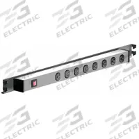HERGO Power Strip: Gray, 29 1/8 in Overall Ht, 3 in Overall Wd, 2 1/8 in Overall Dp, 15X716/15X718 (MPN 46-00054-630). Key specifications — attr990929: HERGO; attr990947: Frame Mount; attr990930: Gray; attr990931: 15X716; attr990954: Power Strip.