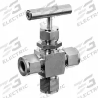 USA INDUSTRIALS Needle Valve: 3-Way Valve Body, 316 Stainless Steel, Screw-In Bonnet, Compression (MPN ZUSA-VLV-95). Key specifications — attr1062597: Water; attr1062612: API 598; attr1062583: USA INDUSTRIALS; attr1062593: Compression; attr1062617: N/A - Not Rated; attr1062591: Compression; attr1062592: Compression; attr1064378: Compression x Compression x Compression.
