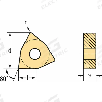 WALTER Turning Insert: WNMG432-MK5 WKK10S - Trigon (W) Indexable Turning Inserts