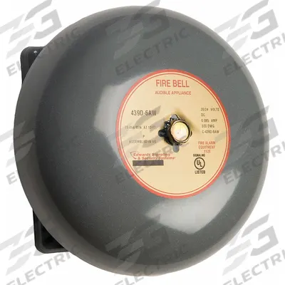 EDWARDS SIGNALING Fire Bell: 24V DC, Bell Sound, Gray, Bell, 2 7/8 in Overall Dp - Fire Alarm Bells