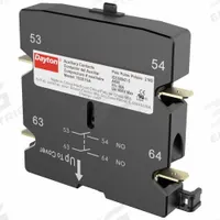DAYTON Auxiliary Contact: 2NO, 10 A Max Current (AC), Side Mount, Side-Mounted (MPN 783XY5). Key specifications — Brand: DAYTON.