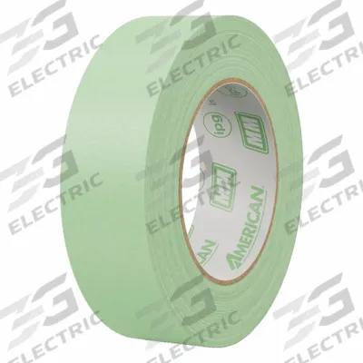 AMERICAN Masking Tape: MM, Green, 15/16 in Roll Wd, 60 yd Overall Roll Lg, 6 mil Thick - High-Performance Masking Tape