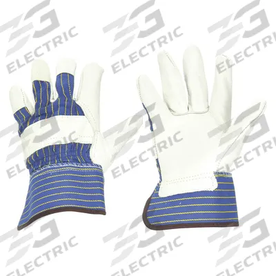 CONDOR Leather Gloves: S ( 7 ), Cowhide, Premium, Glove, Full Finger, Safety Cuff - Work Gloves