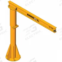 TIGER TRACK Jib Crane: Foundationless, 250 lb Load Capacity, 10 ft Overall Beam Lg (MPN 350F-250-10-12). Key specifications — Beam Type: Open Beam; Base Mount Type: Foundationless; Body Material: Steel; Brand: TIGER TRACK; Power Source: Manual; Mount Type: Foundationless; Lifting Capacity: Up to 2,000 lbs.
