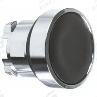 SCHNEIDER ELECTRIC Push Button Head: 22 mm Panel Size, Non-Illuminated, Metallic, Black (MPN ZB4BA2TQ). Key specifications — Manufacturer Part Number: ZB4BA2TQ; Compatible Operator Illumination: Non-Illuminated; Compatible with Series: XB4; Head Attachment Type: Screw-On; Head Material: Metal; Brand: SCHNEIDER.