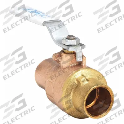 APOLLO Manual Two-Way Ball Valve: 3/8 in Size, Brass/Bronze, Straight, Sweat x Sweat - Bronze Ball Valves