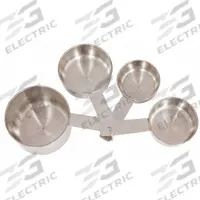 CRESTWARE Measuring Cup Set: Dry/Liquid, 0.25 C_0.33 C_0.5 C_1 C Capacity, Stainless Steel, 4 Pieces (MPN MEACPHD). Key specifications — Dry/Liquid: Liquid; Material: Stainless Steel; Color: Gray; Brand: CRESTWARE; NSF Certified: Yes; Graduation Subdivisions: 1 cup.
