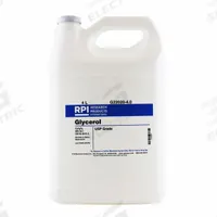 RPI Glycerol: 4 L Volume, USP, BSE/TSE Free, Liquid, Plastic (MPN G22020-4.0). Key specifications — Form: Liquid; Special Information: BSE/TSE Free; Brand: RPI; Chemical Grade: USP; Container Material: Plastic.