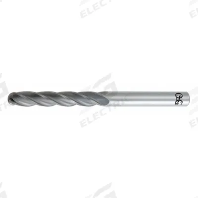 OSG Ball End Mill: Carbide, 4 Flute, 3/8" Mill Dia, 1-3/4" LOC, 4" OAL (MPN 484-3750-BN) - General Purpose Carbide Ball End Mills
