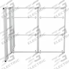 VERSADESK Cubicle Kit: 66 in Overall Ht, 81 1/2 in Overall Wd, 6 Panels, Clear, WorkNest® (MPN WNCT-7296-W). Key specifications — Panel Color: Clear; Brand: VERSADESK; Window Style: Clear.