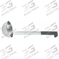 VOLLRATH Jacob's Pride Ladle: 3 oz Capacity, Stainless Steel, Black, NSF Certified, Unfinished (MPN 4980320). Key specifications — Manufacturer Part Number: 4980320; Color: Black; Material: Stainless Steel; NSF Certified: Yes; Product Type: Jacob's Pride Ladle; Brand: VOLLRATH.