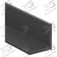 PVC Angle Stock: 5 ft Lg, 1 1/2 in x 1 1/2 in, 0.1875 in Wall Thick, Square, Dark Gray, 5°F to 140°F (MPN 1NTY8). Key specifications — Outer Legs: 1-1/2 in x 1-1/2 in; Corner Shape: Square.