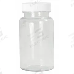 QORPAK Wide Mouth Bottle: PET, 250 mL, 8.5 fl oz, Closure Included, Colorless, 45-400, Polypropylene (MPN PLC-06837). Key specifications — Brand: QORPAK; Graduated: No; Body Color: Colorless.