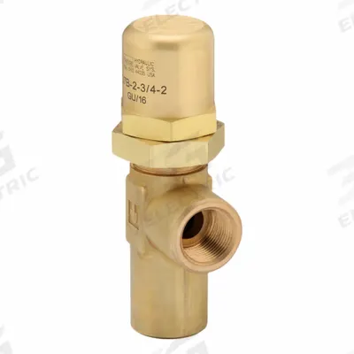 Parker Pressure Control Valve: 15 gpm, 35 psi Max Set, Brass - Soft-Seat Pressure Control Valves