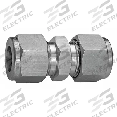 HAM-LET Compression Fitting Union: 14 mm OD x 14 mm OD Fitting Size - Double-Ferrule Stainless Steel Fittings