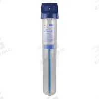 3M AQUA-PURE Water Filter Housing: 3/4 in, NPT, Female, 24 1/8 in Overall Ht, 4 5/8 in Overall Dia (MPN 5530008). Key specifications — Housing Material: Acetal/Isoplast; Housing Color: Clear; Brand: 3M AQUA-PURE.