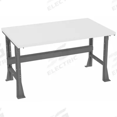 TENNSCO Workbench: Fixed Ht, Laminate, 60 in x 36 in, 1,900 lb Overall Load Capacity - Open-Base Workstations
