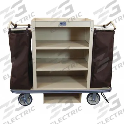 ROYAL BASKET TRUCKS Housekeeping Cart: White, 27 in Overall Ht, 22 in Overall Wd - Manual Housekeeping Carts