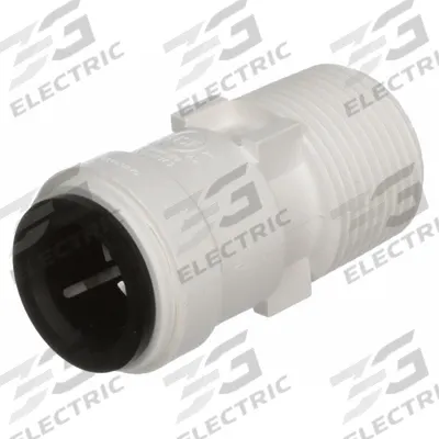 WATTS Push-Fit Adapter Fitting: Straight, 1/2 in OD x 3/4 in Pipe Size - Polysulfone Push-to-Connect Tube Fittings