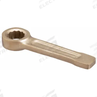 AMPCO Striking Wrench: Aluminum/Bronze, Natural, 3/4 in Head Size, 6 in Overall Lg - SAE, Straight Handle, 12-Point, Nonsparking, Striking Box End Wrenches