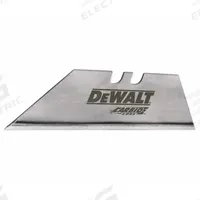 DEWALT Utility Blade: 2 1/2 in Blade Lg, 3/4 in Blade Wd, 0.024 in Blade Thick, Steel, 5 PK (MPN DWHT11131). Key specifications — attr307708: 19T226; attr307711: Steel; attr307707: Yes; attr324888: DEWALT.
